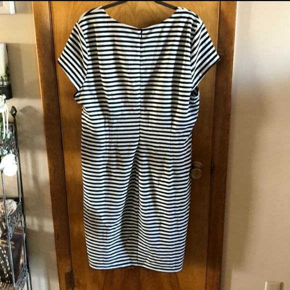 Eloquii Black and White Striped Dress - Picture 2 of 3